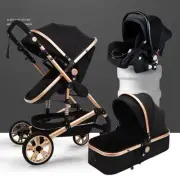 3in1 Pushchair Travel Newborn Car Seat System Buggy Stroller carrycot Baby Pram