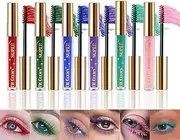 RoseFlower 6 Colors Waterproof Mascara Gift Set, Volumizing and Lengthening Long-Lasting Smudge-proof No Clumping for Eyelash Eye Makeup, Eye Makeup Set for Daily Use and Party Stage Makeup(#A)