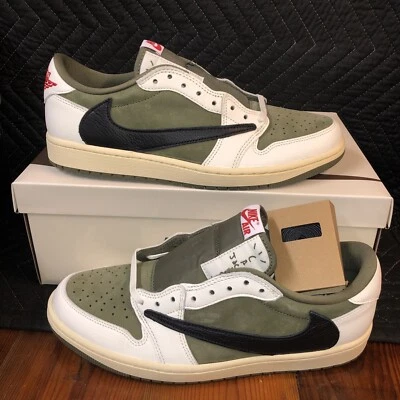 Travis Scott x Air Jordan 1 Retro OG SP Low Reverse Olive / Medium Size 10