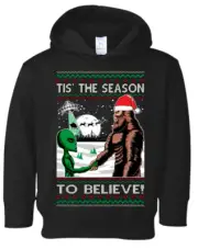 Tis the season to believe! Christmas Toddler Pullover Fleece Hoodie