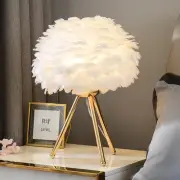 Table Lamp LED Metal Touch Multicolor Novelty Romantic Feathers Decor USB Medium