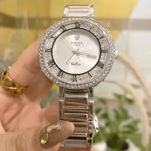 二手全新ROLEX勞力士手錶滿天星時尚滿鑽錶盤鑲鑽腕錶精品基本款 女錶 經典款精品百搭商務腕錶 瑞士奢華名錶