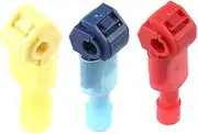 AIMALL 60PCS T-Tap Electrical Wire Crimp Terminals Quick Splice Cable Connectors Kit, Self-Stripping, Insulated Copper Spade Connectors for Automotive and Home Wiring