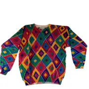 Vintage Retro Woolen Ladies Jumper by Victoria Jones Size S New Old 80s Stock
