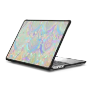 MacBook Pro 14-inch (M1 - M4) Impact Case Jade & Blue Enamel Art Deco Pattern Sleeve