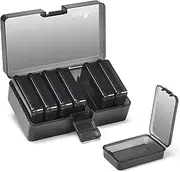 Fullicon Travel Pill Case, 7 Day Extra Large Pill Organizer, Spill Proof Pill Box, Secure Medicine Organizer, Pill Dispenser (Black)
