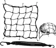 1Set Elastic Bike Cargo Net with Bungee Cord Durable Motorcycle Luggage Net for Secure Storage of Gear Helmets and Baskets for Cycling Kayaking and Outdoor