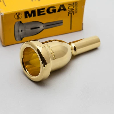 Bach 5 Megatone 24K Gold Small Shank Trombone Mouthpiece NEW!