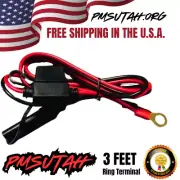 ATV SXS Battery Charger Cord Plug In Adaptor For Tender Cable Quick Disconnect