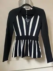 BNWT SASS & BIDE BLACK & WHITE CARDIGAN SIZE XXS