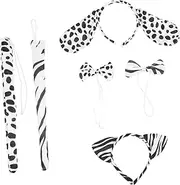 [Outanaya] Cartoon Animal Headband Kit for Boys and Girls 2 Sets in Zebra and Spot Dog Design Cosplay Accessories