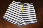 NWT 7 Mini Boden Blue & White Striped Toweling Shorts
