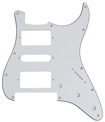 3 Ply White Pickguard Guitar Parts For Strat Floyd Rose Tremolo HSH Humbucker