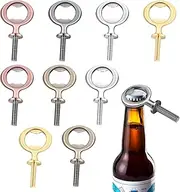 Veumoie 10Pcs Metal Bottle Opener Blanks Stainless Steel Bottle Opener Inserts Kit Threaded Beer Opener Hardware