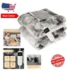 Luxurious Heated Blanket Electric Throw - 10 Heat Levels, Soft Flannel-Sherpa