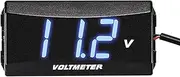 Digital Voltmeter Gauge - Compact Waterproof Meter, 12V Battery Tester | Reliable Voltage Monitoring Tool Supporting Automotive, Marine, Motorcycle, ATV, Vehicle Electrical Maintenance, Diagnostics