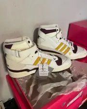 Adidas x Eric Emanuel Men's US 10 Form 84 Sneaker Cloud White/Yellow/Red GW7790