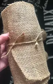 15 Ft 180" ROLL 8"W Brown BURLAP Jute RIBBON Fabric CRAFT PROJECTS Decor Unwired