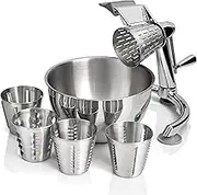 Maxam Vegetable Chopper, Dynamic Food Processor with Stainless-Steel Shredders with 5 Quart Mixing Bowl