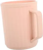 SHOWERORO Toothbrush Cup Travel Coffee Cups Toothbrush Holders Plastic Mug with Handle Plastic Tumbler with Handle Travel Toothbrush Mug Bath Rinser Plastic Tea Cups Pink Pp re-usable