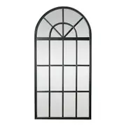 [Florabelle Living] Large Iron Arch Mirror With Panes