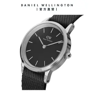 【Daniel Wellington】DW 手錶 DW ICONIC BLACK NATO 40MM 雙色經典織紋錶-寂靜黑錶盤(DW00100678)