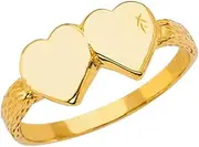 [JewelryWeb] 14ct Yellow Gold Teen Signet Ring Size F