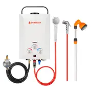 CAMPLUX Portable Gas Hot Water Heater With Stand Shower Hot Water System Outdoor Caravan