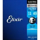 Elixir 12100 Polyweb Electric Guitar Strings Medium 11-49 Nickel Plated Steel