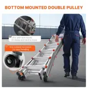 Adjustable Step Ladder 20-Foot Multi-Purpose Extendable for Versatile Use