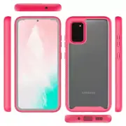 For Samsung Note 20 Transparent Shockproof Durable Bumper Cover Case CLEAR/PINK