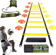 UHAPEER Football Speed Agility Training Set, Agility Ladder, 12 Sports Cones ...