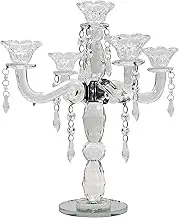 allgala 5-Arm Crystal Candelabra Taper Candlestick Candle Holder