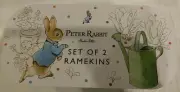 BEATRIX POTTER Peter Rabbit Bakeware RAMEKINS set of 2 NEW