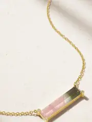 [Octavia Elizabeth] Octavia Elizabeth - 18-karat Gold, Tourmaline And Diamond Necklace - Pink - One size One size Pink