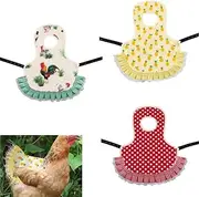 3 Pack Chicken Saddle for Hens,Chicken Saddles with Adjustable Elastic Shoulder Straps,Chicken Jacket Straps,Protection Chicken Aprons for Hens,Comfortable,Breathable,Easy to Clean,Hen Care Supplies