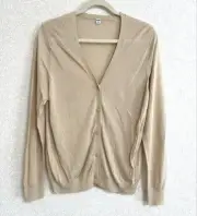 Uniqlo XXL Light V-Neck Cardigan Used Casual Knit Sweater