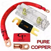200 AMP ANL Fuse Holder INLINE Block BATTERY INSTALL KIT 1/0 AWG GAUGE COPPER R