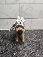 2023 TARGET WONDERSHOP WOOL FABRIC DOG ORNAMENT GERMAN SHEPHERD WITH HEADBAND