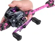 LLEIIshen Lure Fishing Combo 5 Sections 170CM Carbon Fiber Fishing Rod and 8+1BB Baitcasting Reel Travel Fishing Set Pesca/2041