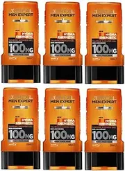 6x L'Oreal Paris Men Expert Hydra Energetic Shower Gel Body Face Hair 300ml