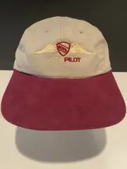 Vintage AOPA Hat Cap Tan/Red Aircraft Owners and Pilots Association