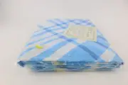 Vintage Sears Perma-Prest Muslin Twin Sized Flat Sheet Rattan Blue & White New