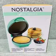 NOSTALGIA - MyMini Personal Electric Griddle Teal Dinner Pancakes BRAND NEW P