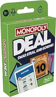 Hasbro Monopoly Deal Refresh Card Game for Childrens, Multicolor