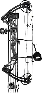 MOTION ZEUS Lightweight Compound Bow Package Fully Adjustable for Adults and Teens,23.5"-31" Draw Length,0-70LBS Draw Weight,Up to 320 FPS,Limbs Made in USA,Hunting Bow Archery Set
