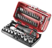 Facom RL.NANO-U1 Compact 1/4" AF Socket & Bit Set 7/32" - 9/16" - RL.161 Ratchet