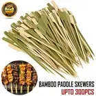 Bamboo Paddle Skewers BBQ Sticks Wooden Picks Fruit Kebab Food Cocktail Party