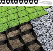 Gravel Ground Grid 9Ft X 17Ft, Geo Grid for Ground Gravel 2 Inch Thick Driveway