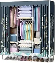Non-Woven Fabric Portable Closets Space Saving Wardrobe Closet Stable Clothes Storage Organizer for Bedroom Living Room